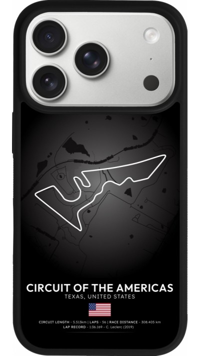 Coque iPhone 17 Pro - Silicone rigide noir F1 Track 2025 United States