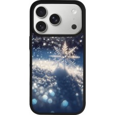 iPhone 17 Pro Case Hülle - Silikon schwarz Schneeflocke Solar Glanz