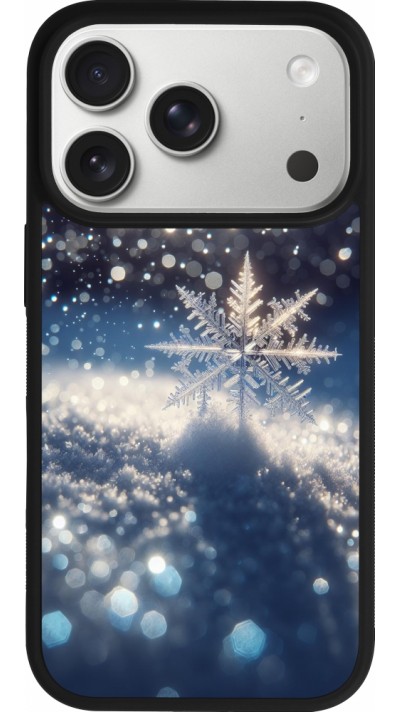 iPhone 17 Pro Case Hülle - Silikon schwarz Schneeflocke Solar Glanz