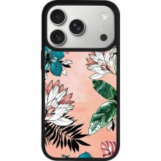 Coque iPhone 17 Pro - Silicone rigide noir Flowers Artprint