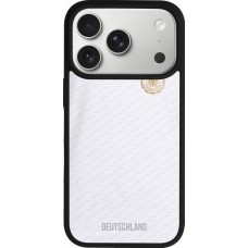 Coque iPhone 17 Pro - Silicone rigide noir Maillot de football Allemagne 2022 personnalisable