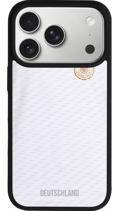 Coque iPhone 17 Pro - Silicone rigide noir Maillot de football Allemagne 2022 personnalisable