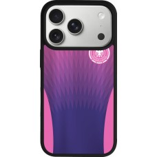 Coque iPhone 17 Pro - Silicone rigide noir Maillot de football Allemagne Extérieur personnalisable