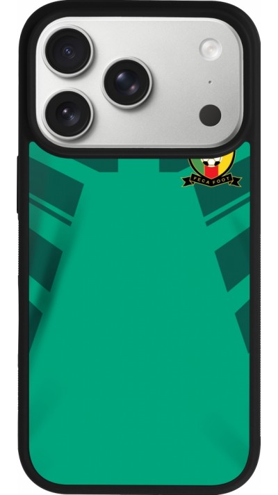 iPhone 17 Pro Case Hülle - Silikon schwarz Kamerun 2022 personalisierbares Fussballtrikot