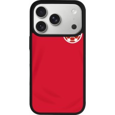 Coque iPhone 17 Pro - Silicone rigide noir Maillot de football Canada 2022 personnalisable