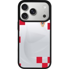 iPhone 17 Pro Case Hülle - Silikon schwarz Kroatien 2022 personalisierbares Fussballtrikot