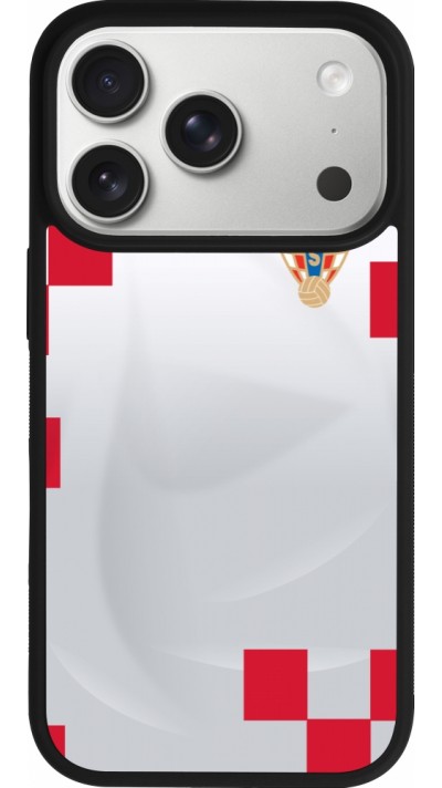 iPhone 17 Pro Case Hülle - Silikon schwarz Kroatien 2022 personalisierbares Fussballtrikot