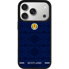 Coque iPhone 17 Pro - Silicone rigide noir Maillot de football Ecosse 2026 personnalisable