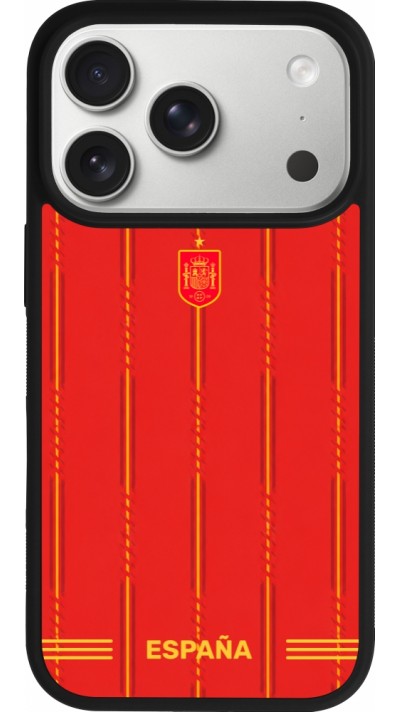 iPhone 17 Pro Case Hülle - Silikon schwarz Spanien 2026 personalisierbares Fussballtrikot