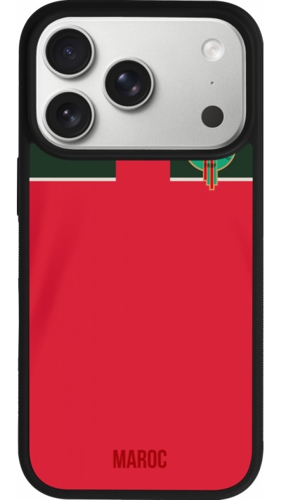 iPhone 17 Pro Case Hülle - Silikon schwarz Marokko 2022 personalisierbares Fussballtrikot