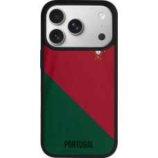 Coque iPhone 17 Pro - Silicone rigide noir Maillot de football Portugal 2022