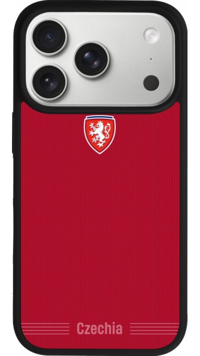 iPhone 17 Pro Case Hülle - Silikon schwarz Tschechische Republik 2026 personalisierbares Fussballtrikot