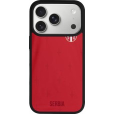 iPhone 17 Pro Case Hülle - Silikon schwarz Serbien 2022 personalisierbares Fussballtrikot