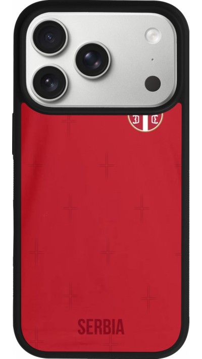 iPhone 17 Pro Case Hülle - Silikon schwarz Serbien 2022 personalisierbares Fussballtrikot