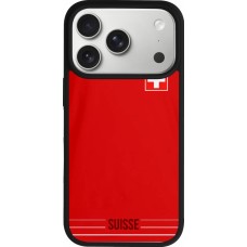 Coque iPhone 17 Pro - Silicone rigide noir Football shirt Switzerland 2022