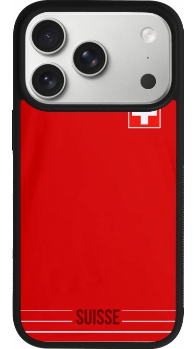 Coque iPhone 17 Pro - Silicone rigide noir Football shirt Switzerland 2022
