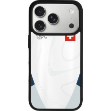 iPhone 17 Pro Case Hülle - Silikon schwarz Schweiz Away personalisierbares Fussballtrikot