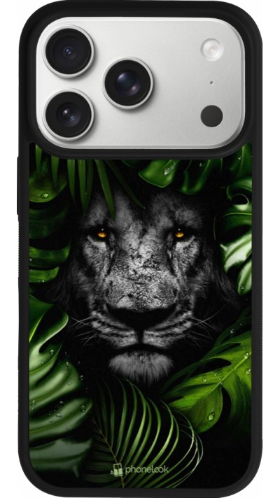 Coque iPhone 17 Pro - Silicone rigide noir Forest Lion