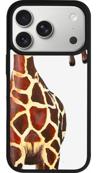 Coque iPhone 17 Pro - Silicone rigide noir Giraffe Fit