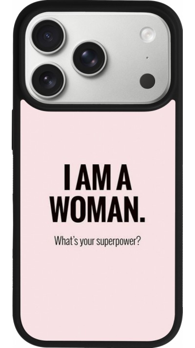 iPhone 17 Pro Case Hülle - Silikon schwarz I am a woman