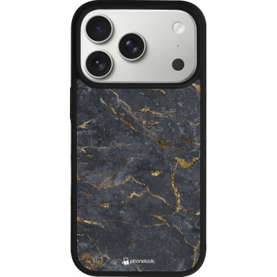 iPhone 17 Pro Case Hülle - Silikon schwarz Grey Gold Marble