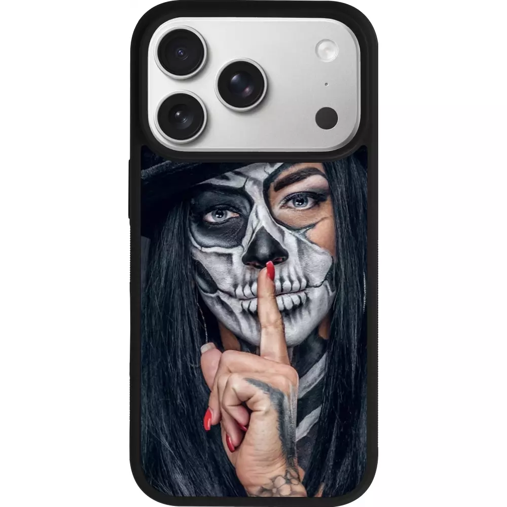 iPhone 17 Pro Case Hülle - Silikon schwarz Halloween 18 19