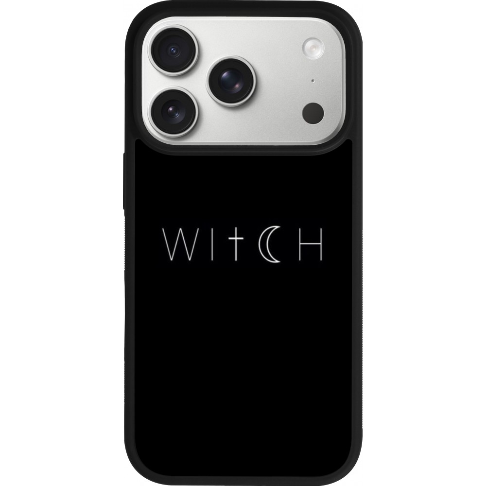 iPhone 17 Pro Case Hülle - Silikon schwarz Halloween 22 witch word