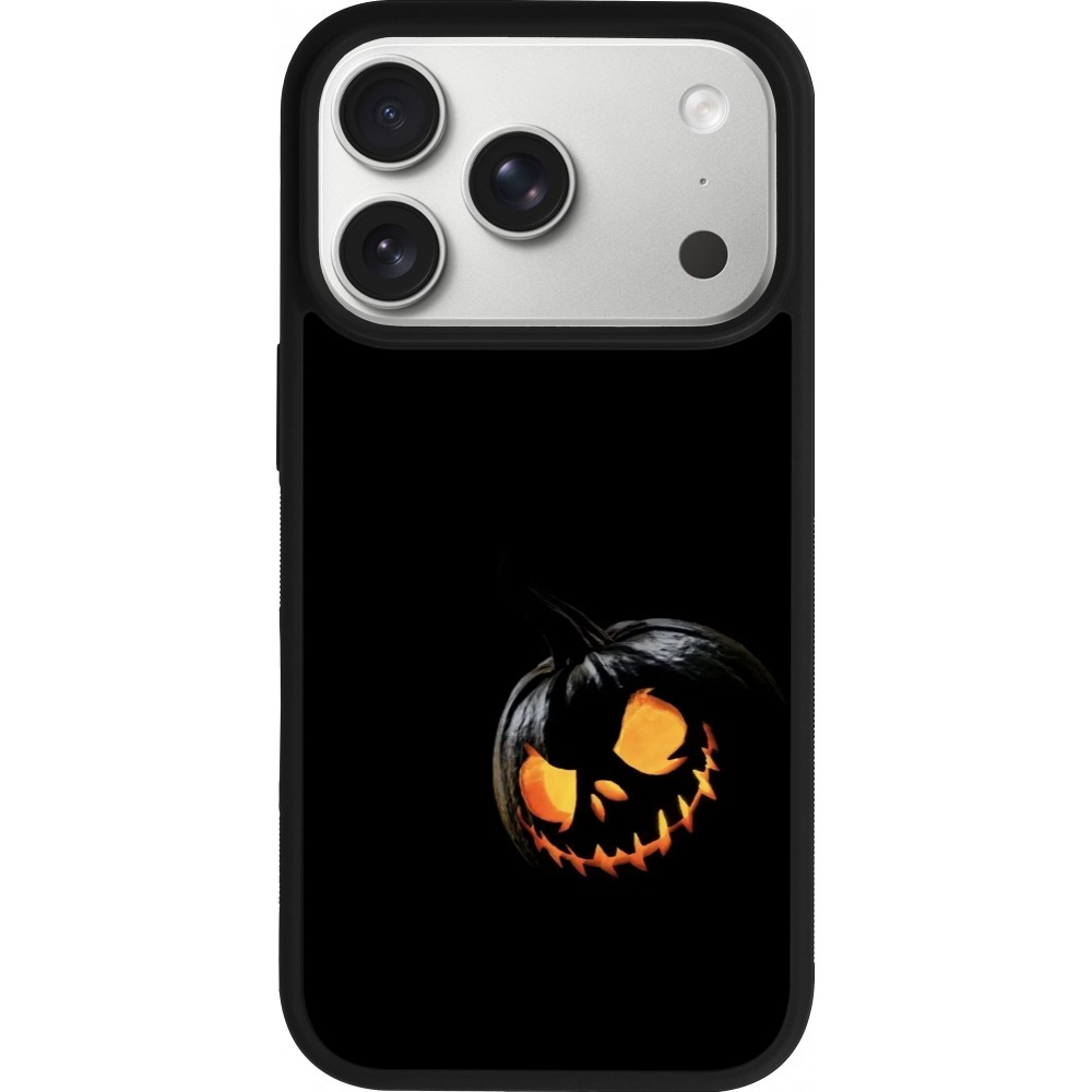 iPhone 17 Pro Case Hülle - Silikon schwarz Halloween 2023 discreet pumpkin