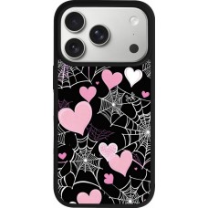 Coque iPhone 17 Pro - Silicone rigide noir Halloween 2024 girly