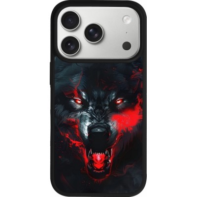 iPhone 17 Pro Case Hülle - Silikon schwarz Halloween 2024 mad werewolf