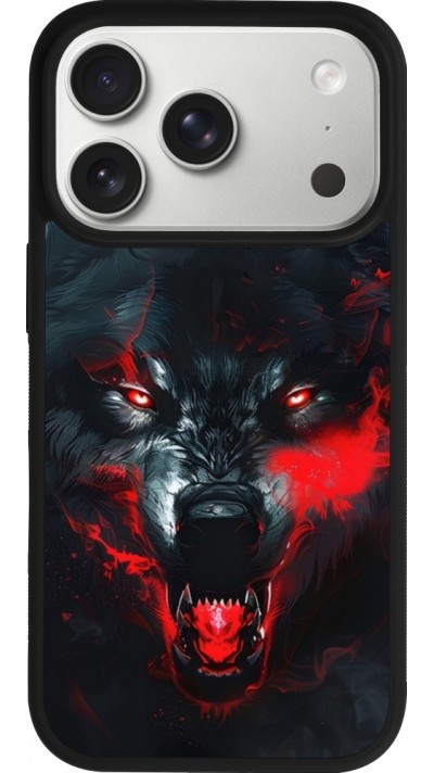 Coque iPhone 17 Pro - Silicone rigide noir Halloween 2024 mad werewolf