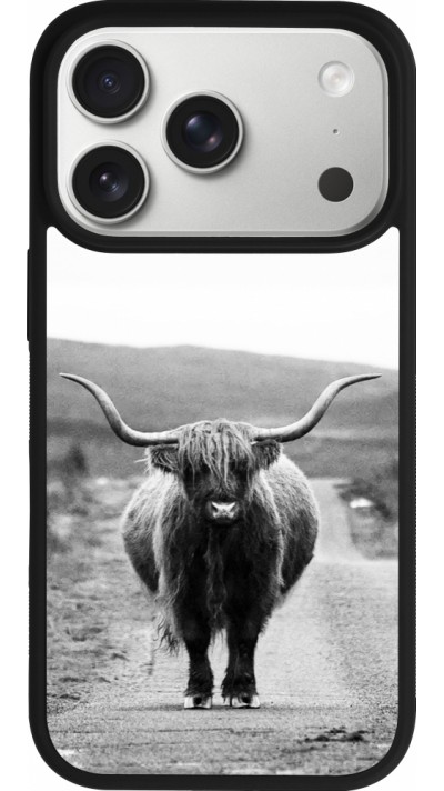 iPhone 17 Pro Case Hülle - Silikon schwarz Highland cattle