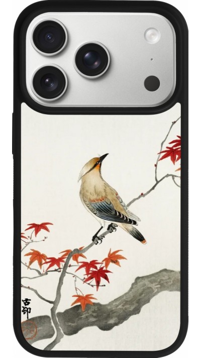 iPhone 17 Pro Case Hülle - Silikon schwarz Japanese Bird