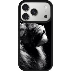 iPhone 17 Pro Case Hülle - Silikon schwarz Lion looking up