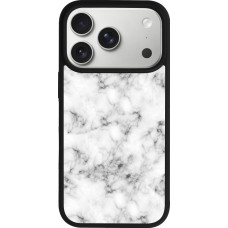 Coque iPhone 17 Pro - Silicone rigide noir Marble 01