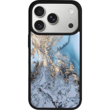 Coque iPhone 17 Pro - Silicone rigide noir Marble 04