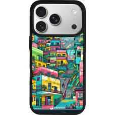 Coque iPhone 17 Pro - Silicone rigide noir Medellin Comuna 13 Art