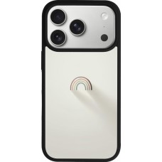 iPhone 17 Pro Case Hülle - Silikon schwarz Mini Regenbogen Minimal