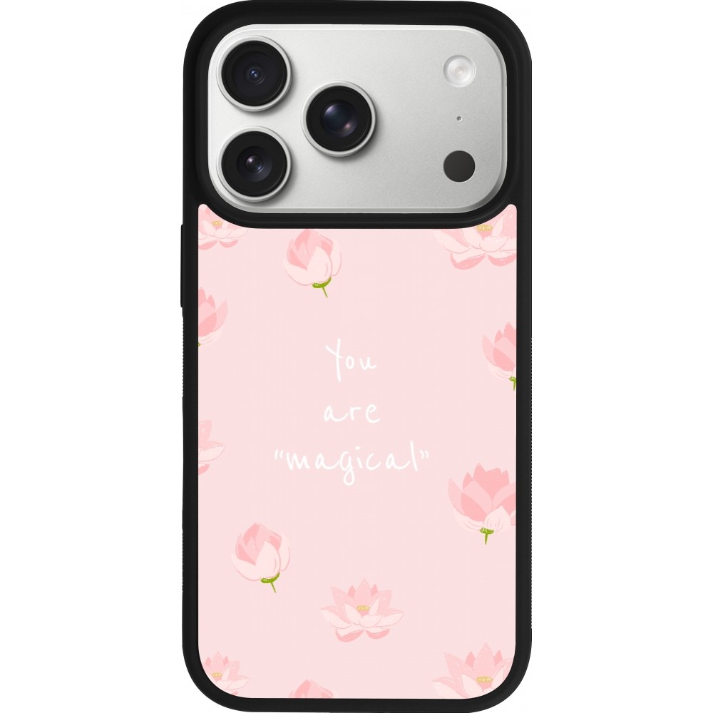 Coque iPhone 17 Pro - Silicone rigide noir Mom 2023 your are magical