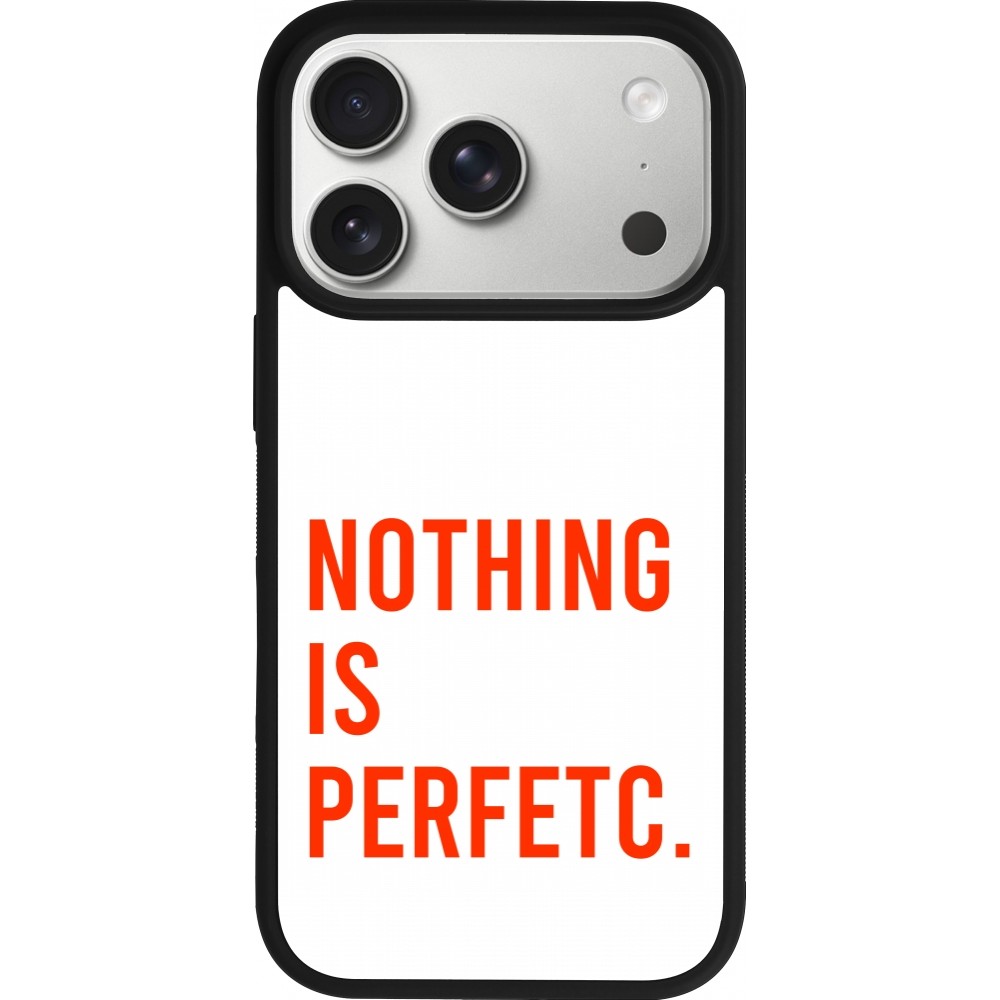 iPhone 17 Pro Case Hülle - Silikon schwarz Nothing is Perfetc