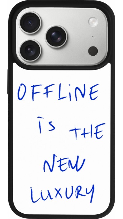 Coque iPhone 17 Pro - Silicone rigide noir Offline is the new luxury