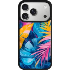 iPhone 17 Pro Case Hülle - Silikon schwarz Palms Blue