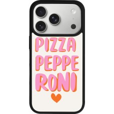 iPhone 17 Pro Case Hülle - Silikon schwarz Pizza pepperoni 2026