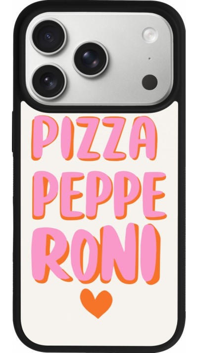 iPhone 17 Pro Case Hülle - Silikon schwarz Pizza pepperoni 2026