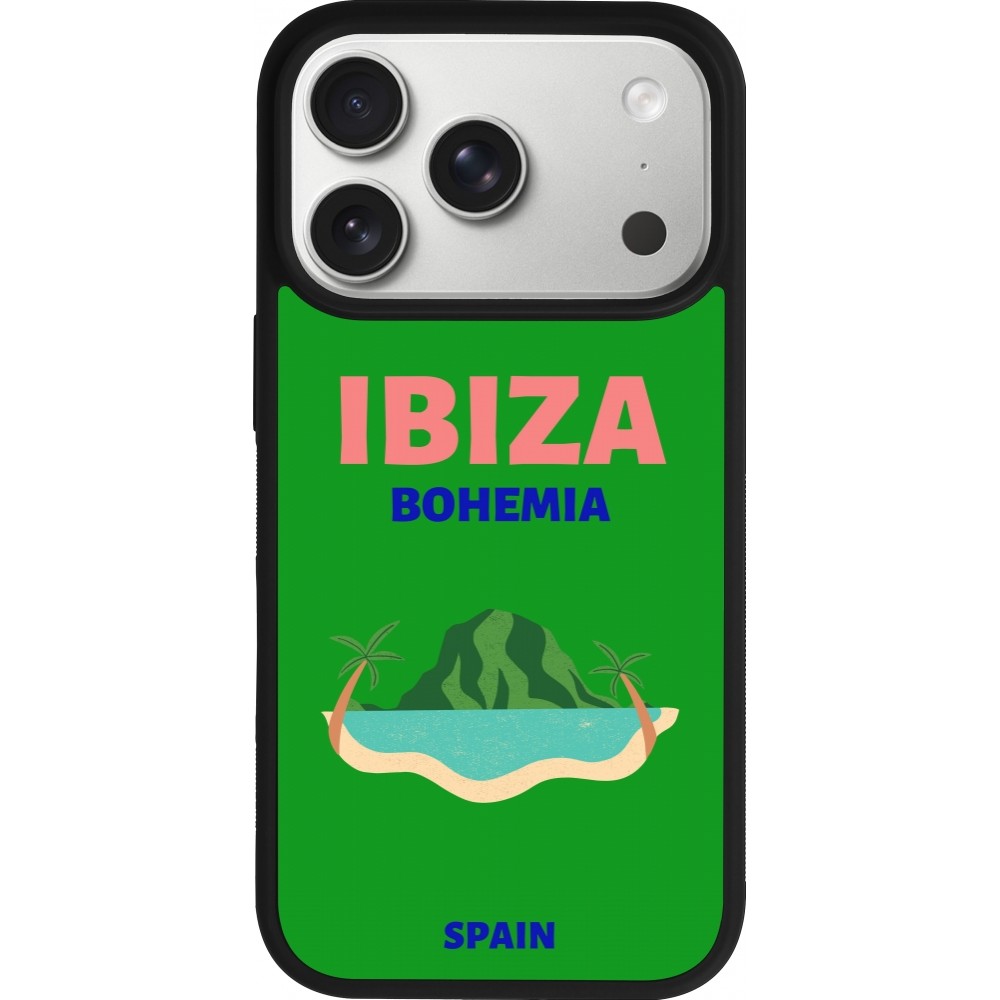 iPhone 17 Pro Case Hülle - Silikon schwarz Pop Summer Destination Ibiza