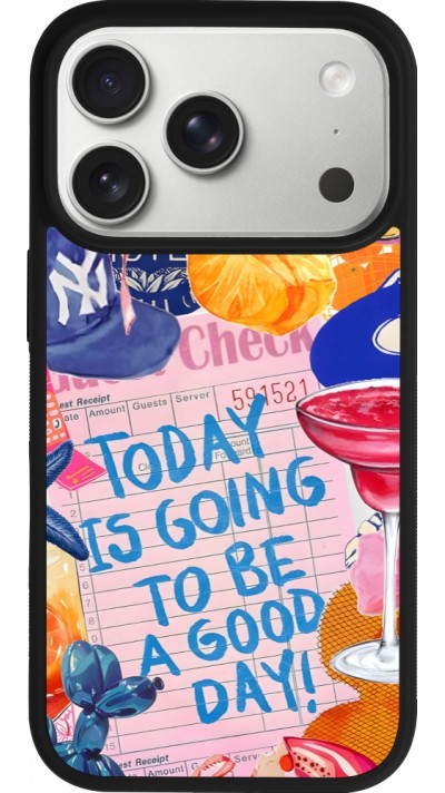 iPhone 17 Pro Case Hülle - Silikon schwarz Preppy Today is Going to be a good day