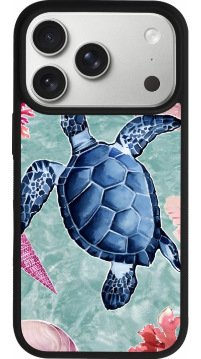 iPhone 17 Pro Case Hülle - Silikon schwarz Preppy Turtle