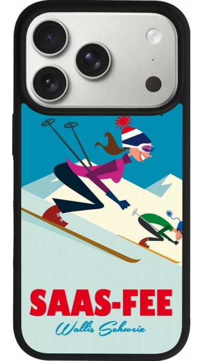 iPhone 17 Pro Case Hülle - Silikon schwarz Saas-Fee Ski Downhill