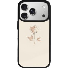 Coque iPhone 17 Pro - Silicone rigide noir Sable Rose Minimaliste