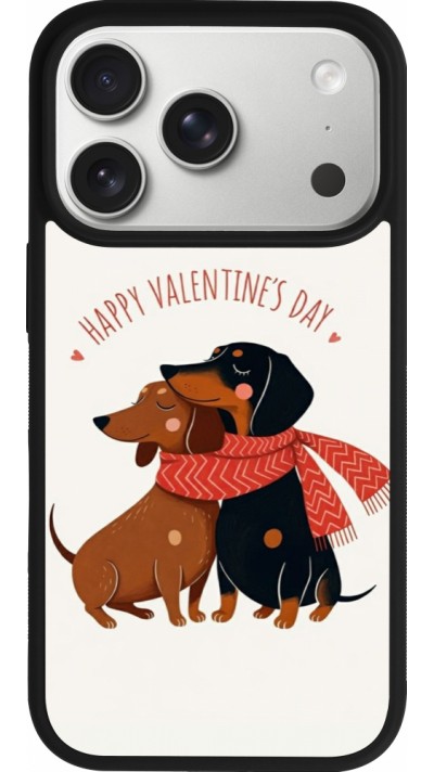 Coque iPhone 17 Pro - Silicone rigide noir Saint Valentines Day 26 Happy Valentine
